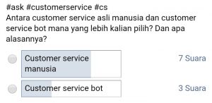Survey memilih Customer Service