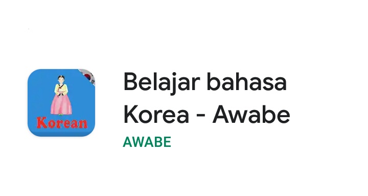 Aplikasi belajar bahasa Korea Awabe
