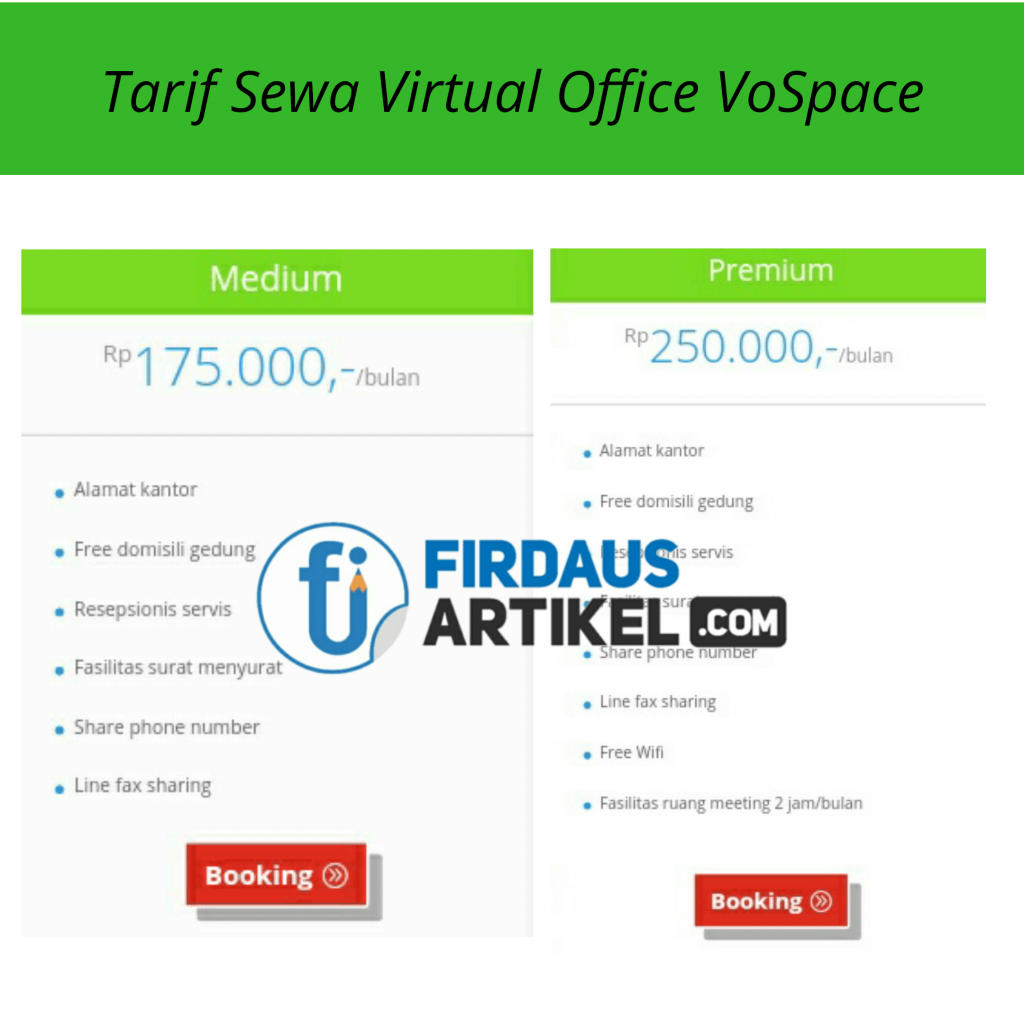 Tarif Sewa Virtual Office VoSpace