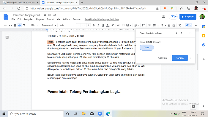 3 Cara Mengecek Typo pada Dokumen Secara Online 5