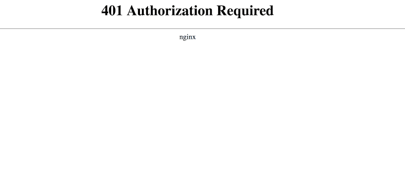 401 : Authorization Required