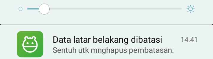 Menonaktifkan data latar belakang