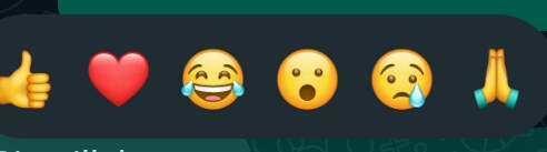 Emoji whatsapp reaction