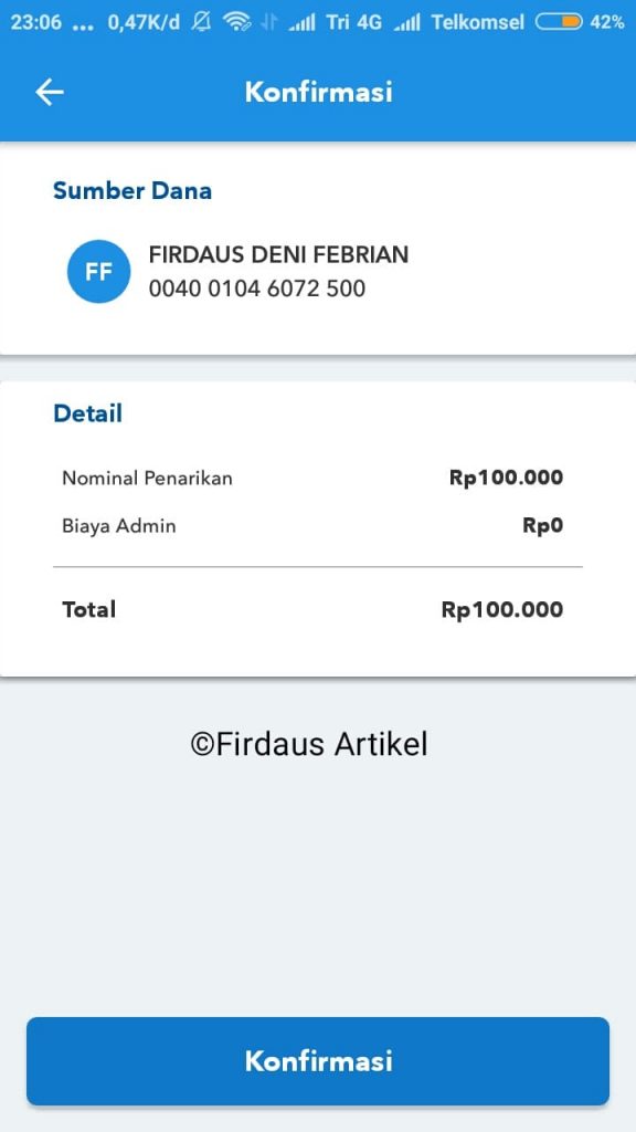 Cara Tarik Tunai Tanpa Kartu ATM BRI, Sangat Mudah! 7 Klik konfirmasi