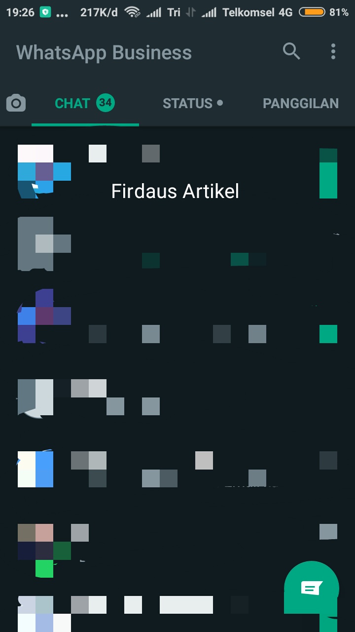 buka aplikasi WhatsApp