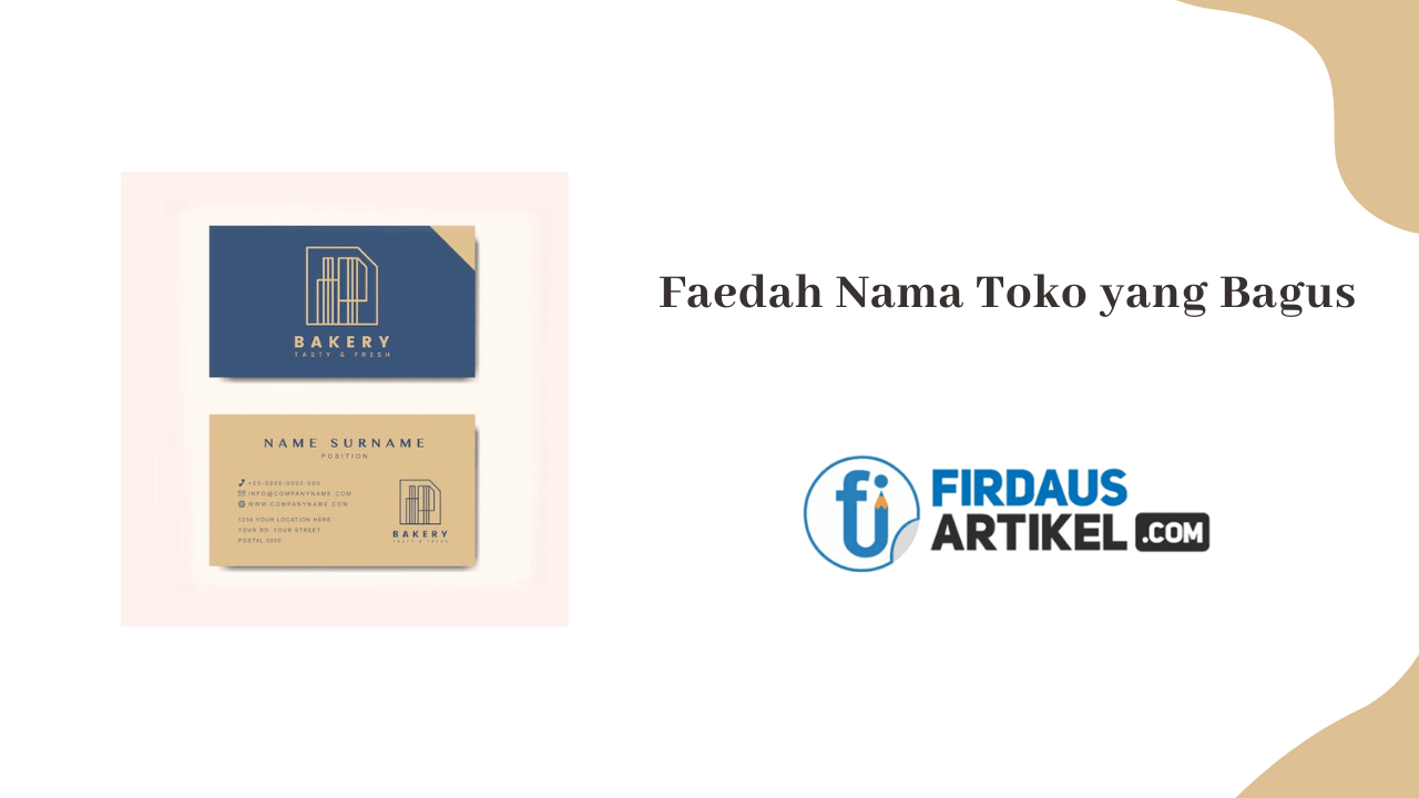 Faedah nama toko yang bagus