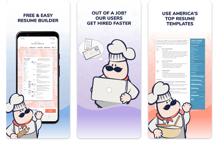 7+ Aplikasi Membuat CV di Android dan Laptop Gratis 5 ResumeChef - Build and Design CV