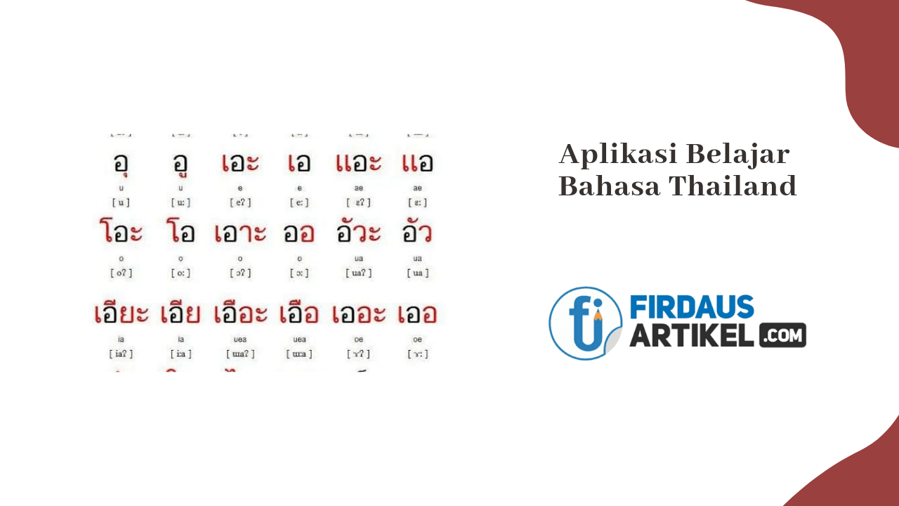 Aplikasi belajar bahasa Thailand