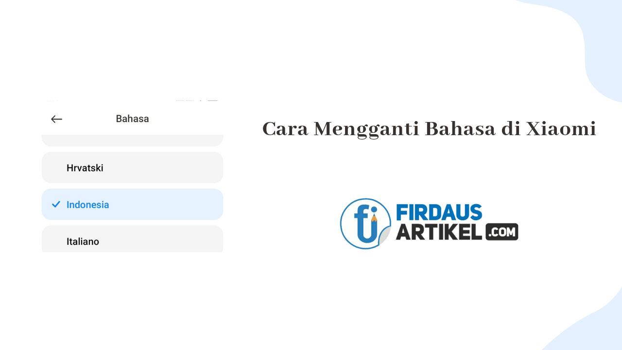 cara mengganti bahasa di HP Xiaomi