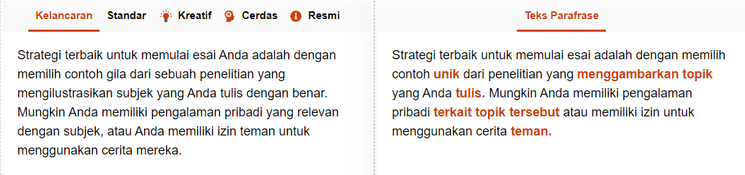Cara Menggunakan Alat Parafrase untuk Meningkatkan SEO Blog Anda 3 contoh hasil parafrase