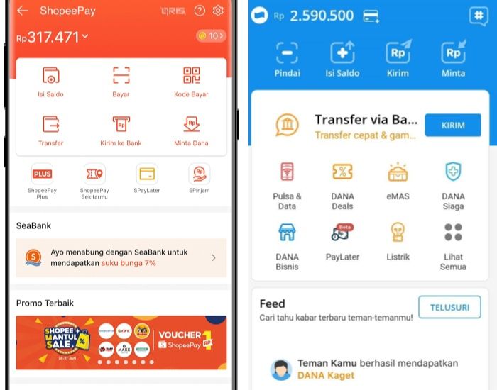 Transfer Shopeepay ke DANA