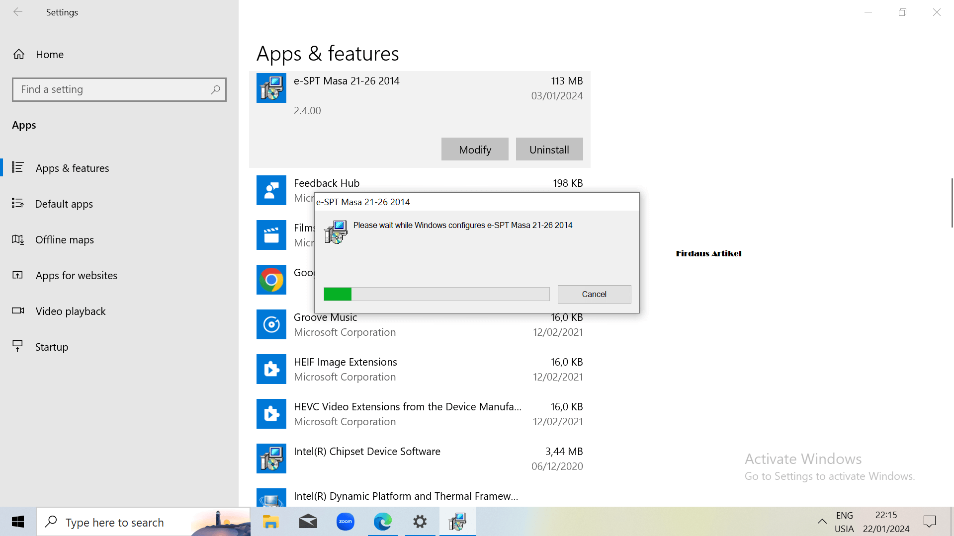 proses uninstall