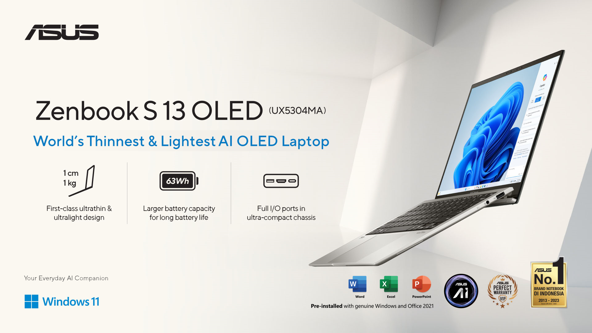Masih Bingung Cari Laptop Tipis Buat Kerja dan Belajar? Yuk Mulai Lirik Zenbook S 13 OLED UX5304! 1