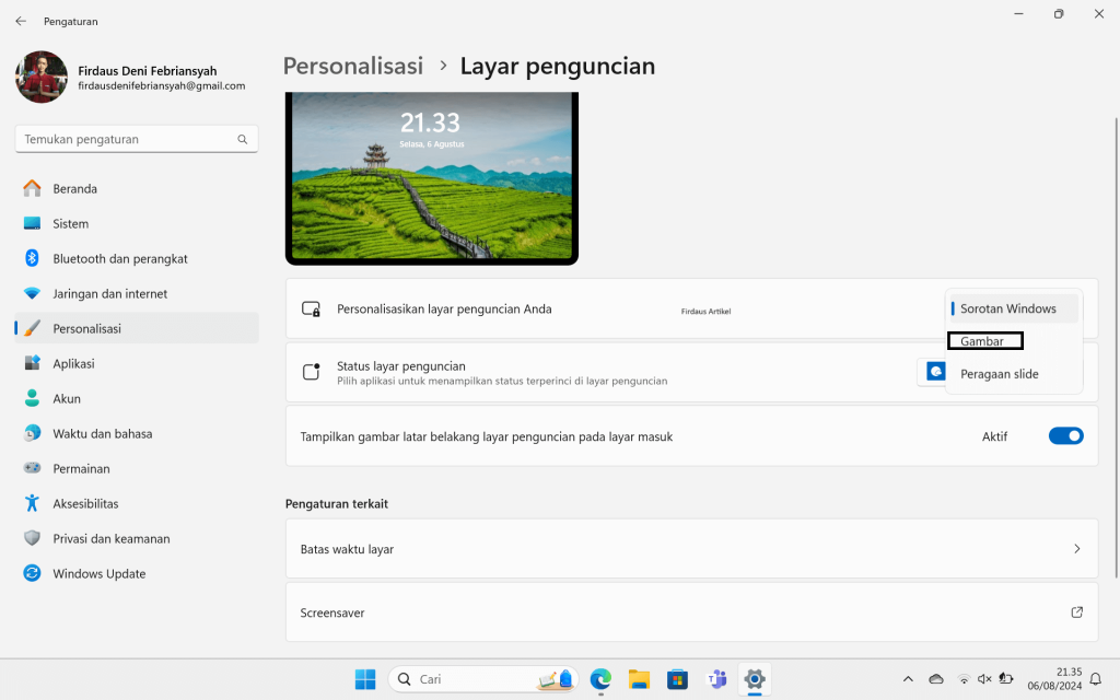 Cara Mengganti Background Login Screen di Windows 11 dan 10 4