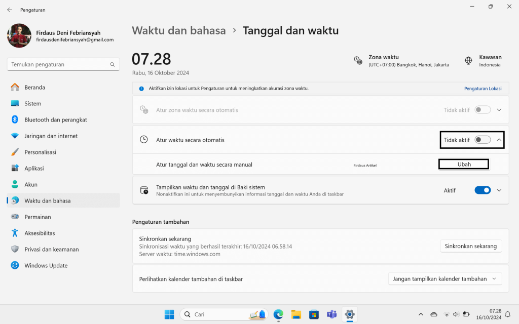 2 Cara Mengatur Jam di Laptop atau PC, Mudah Sekali 9 2 Cara Mengatur Jam di Laptop atau PC, Mudah Sekali 5