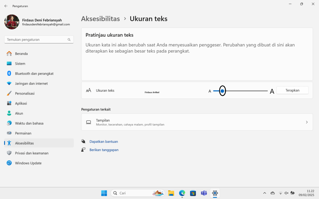 Cara Mengganti Ukuran Teks di Windows 11 dan Penjelasannya 1
