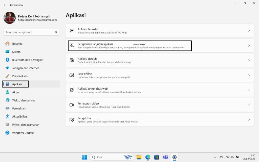 Cara Arsipkan Aplikasi di Windows 11 Biar Hemat Penyimpanan 3 pilih aplikasi lalu pilih pengaturan lanjutan aplikasi
