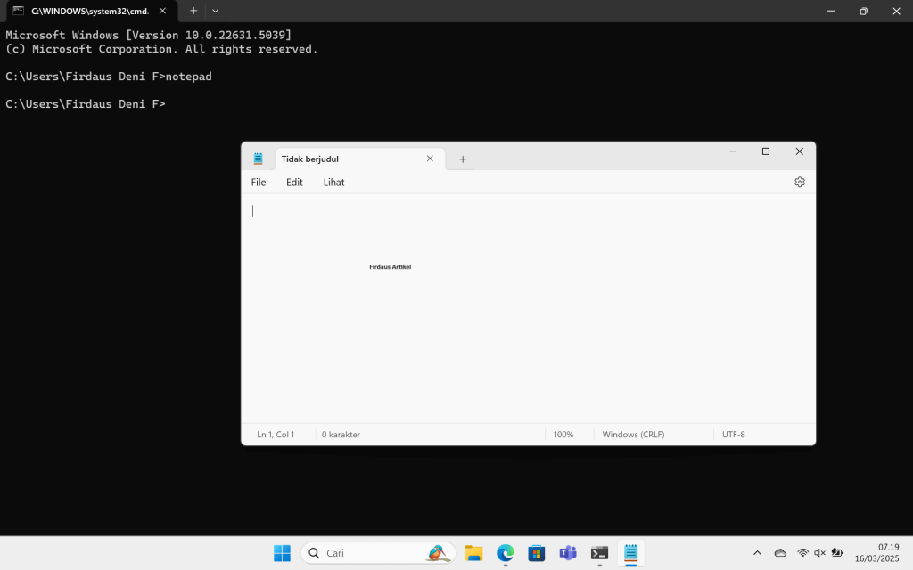4 Cara Membuka Notepad di Windows 11 Lengkap dengan Gambar 5 cara buka notepad dengan command prompt