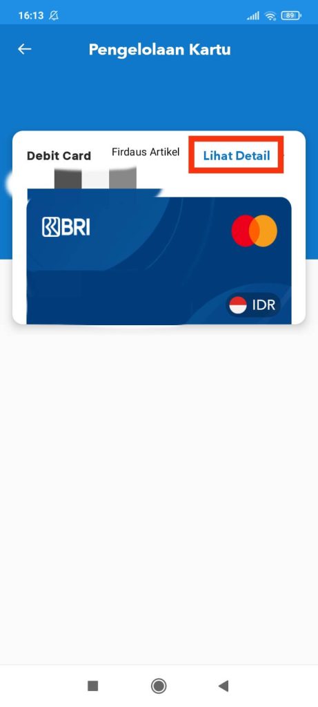 Cara Mengubah PIN ATM BRI Tanpa Harus ke ATM/Bank 6 Pilih rekening