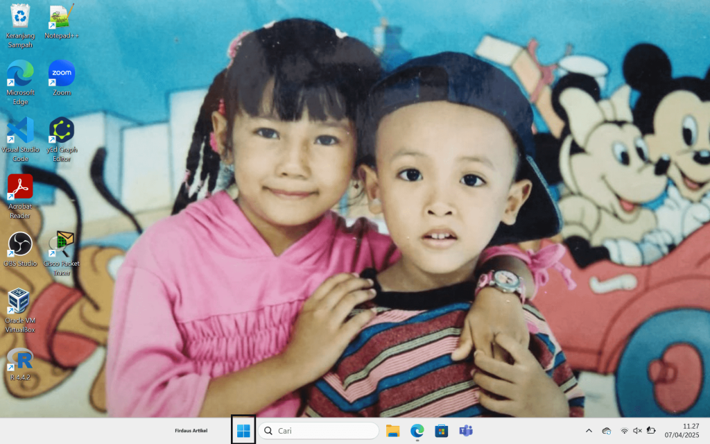 Cara Uninstall Notepad di Windows 11 2 klik start