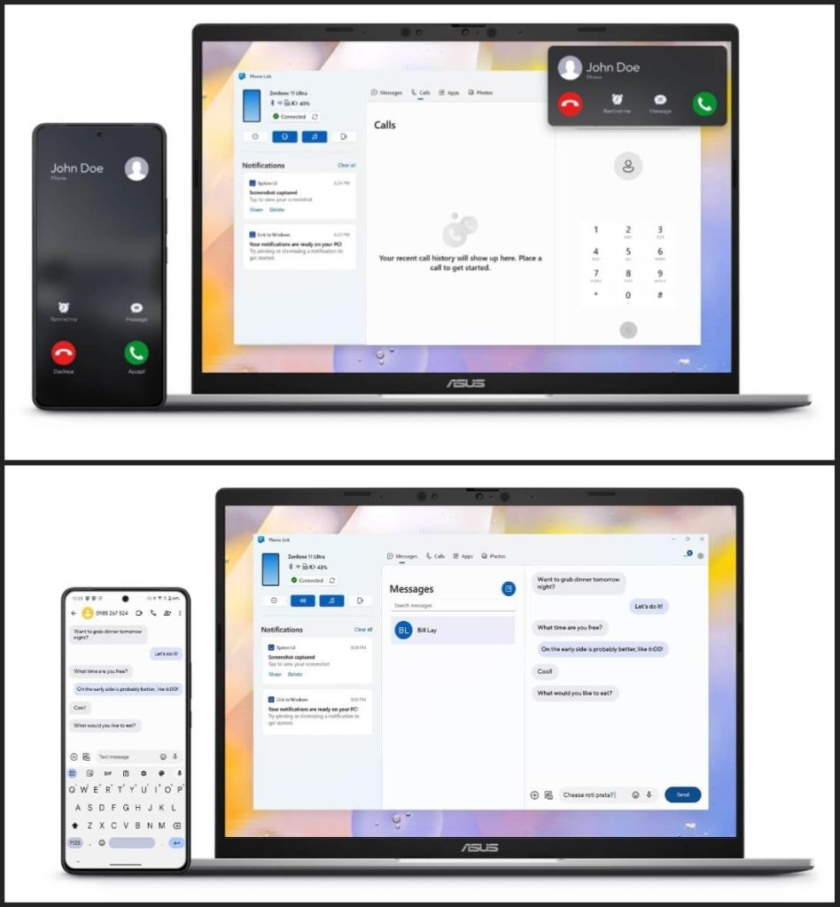 laptop dan ponsel bisa saling terhubung