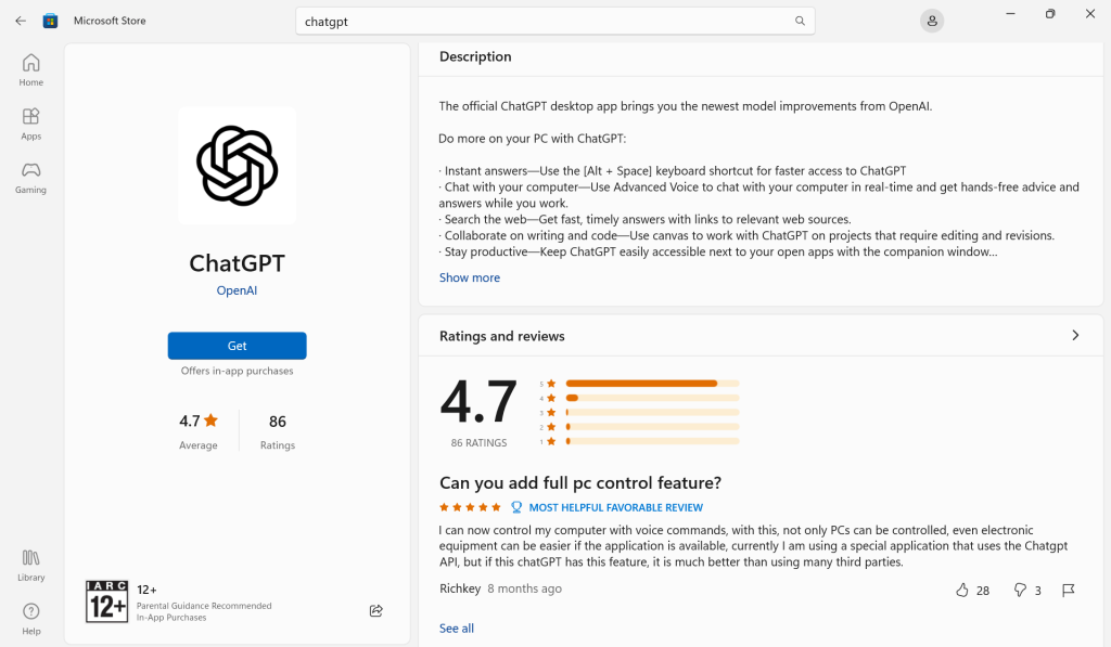 Cara Install Aplikasi ChatGPT via Microsoft Store