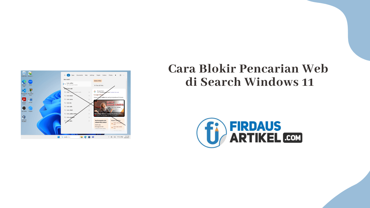 Cara Blokir Pencarian Web di Search Windows 11