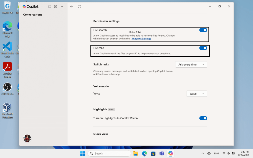 Cara Aktifkan File Search di Copilot Windows 11, Cari File Lebih Akurat 3 Cara Aktifkan File Search di Copilot Windows 11, Cari File Lebih Akurat 1