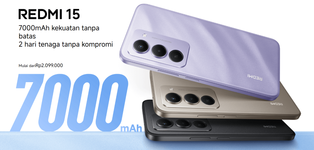 Redmi 15 Resmi Dirilis, Yuk Intip Spesifikasinya 5 baterai Redmi 15