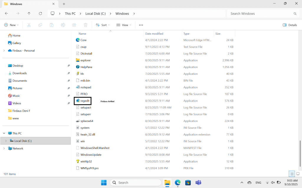 Cara Membuka Registry Editor di Windows 11 dengan Berbagai Metode 5 membuka Registry Editor melalui file explorer