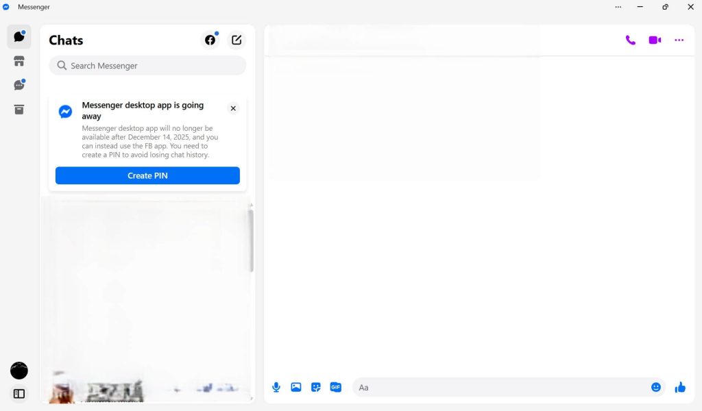 Meta Resmi Hentikan Aplikasi Messenger untuk Windows dan macOS, Bagaimana Chat Pengguna? 3 buat PIN Messenger