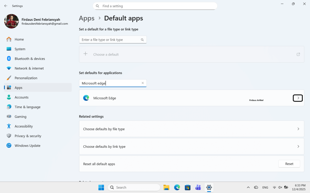 cari browser yang akan dijadikan default