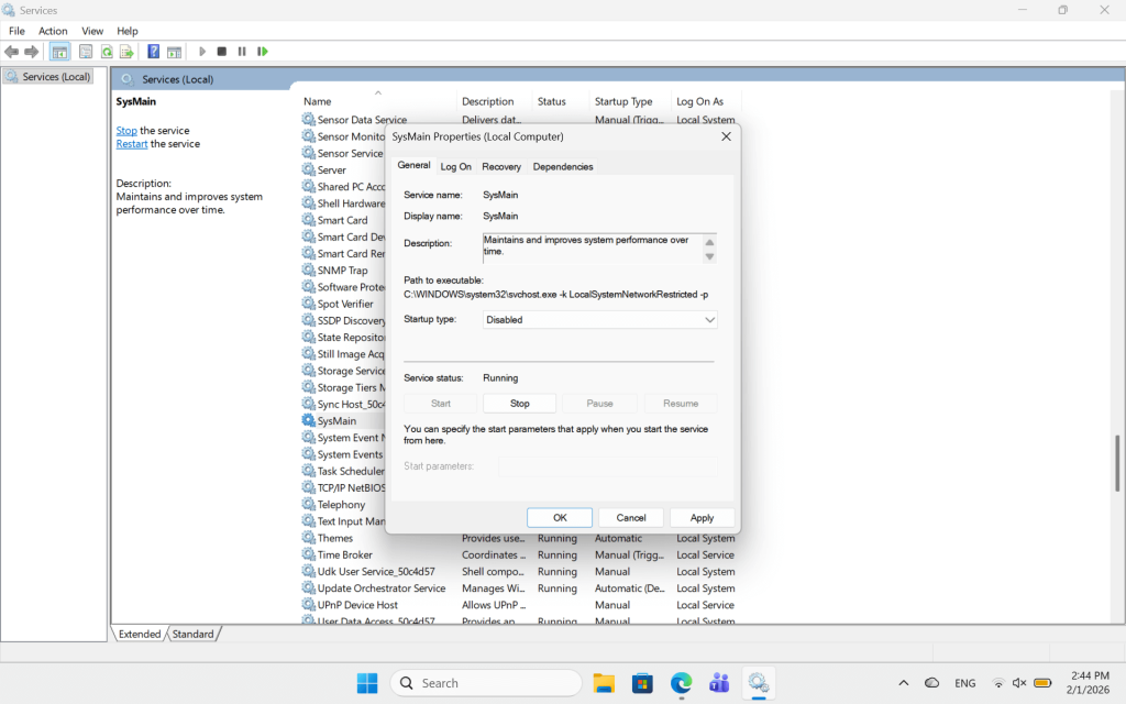 2 Cara Mematikan Superfetch di Windows agar Performa Lancar 2 mematikan superfetch melalui services