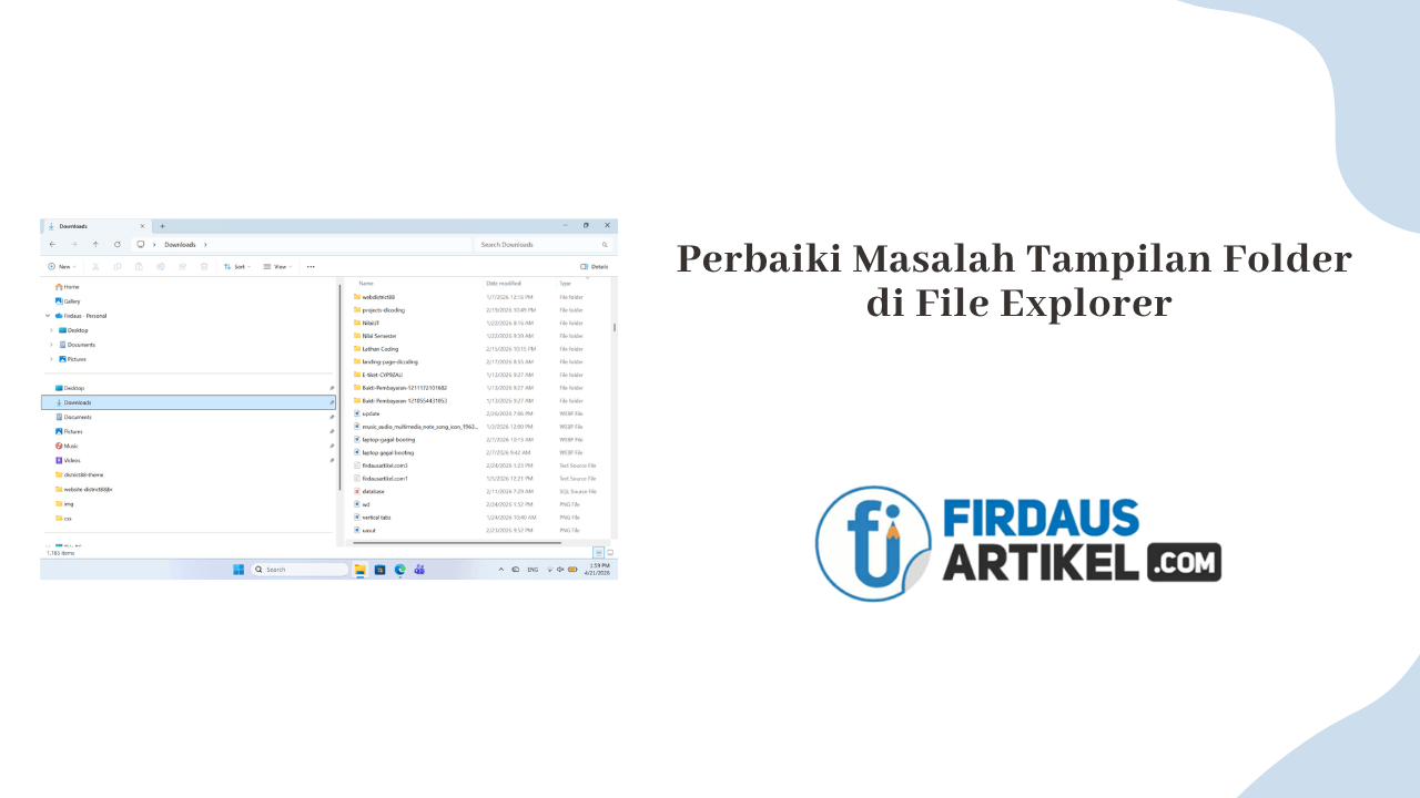 Windows 11 Perbaiki Masalah Tampilan Folder di File Explorer